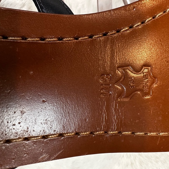 Tory Burch navy and Gold Bow Sandals - Picture 7 of 11